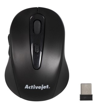 Activejet Activejet AMY-213 Mysz bezprzewodowa USB (optyczna; 1600 DPI; kolor czarny)