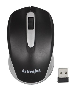 Activejet Activejet AMY-313 Mysz bezprzewodowa USB (optyczna; 1200 DPI; kolor czarno-szary)