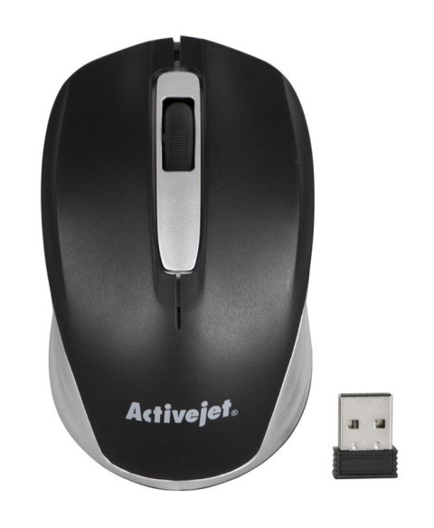 Activejet Activejet AMY-313 Mysz bezprzewodowa USB (optyczna; 1200 DPI; kolor czarno-szary) Activejet Activejet AMY-313 Mysz bezprzewodowa USB (optyczna; 1200 DPI; kolor czarno-szary)
