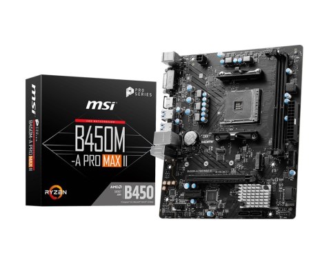 MSI Płyta główna MSI B450M-A PRO MAX II MSI Płyta główna MSI B450M-A PRO MAX II