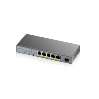 ZyXEL Switch Zyxel GS1350-6HP 6p PoE (PoE+: 3;PoE++: 2) 60W Managed Gigabit