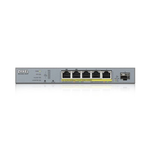 ZyXEL Switch Zyxel GS1350-6HP 6p PoE (PoE+: 3;PoE++: 2) 60W Managed Gigabit