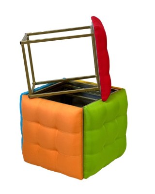 Go Gift Puf-transformator 5w1 - 5 taboretów w 1 pufie multicolor