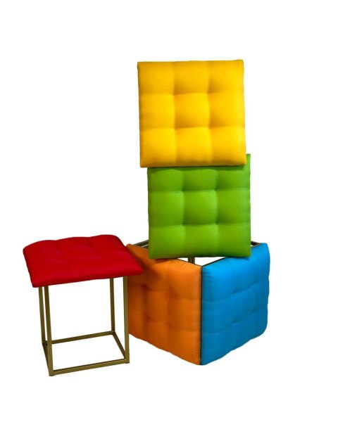 Go Gift Puf-transformator 5w1 - 5 taboretów w 1 pufie multicolor