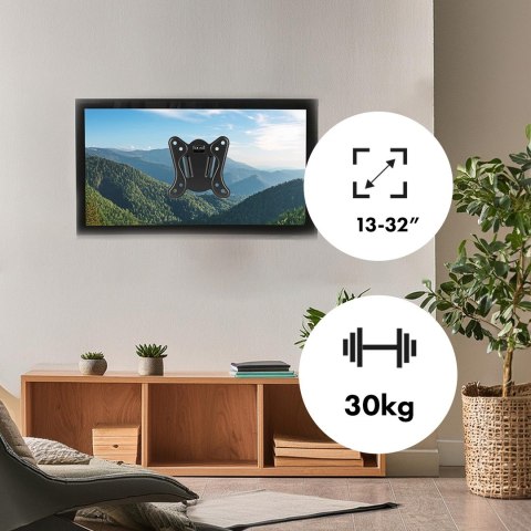 Maclean MACLEAN UCHWYT DO TELEWIZORA LUB MONITORA MAX. VESA 100X100, 13-32", 30KG, CZARNY MC-416