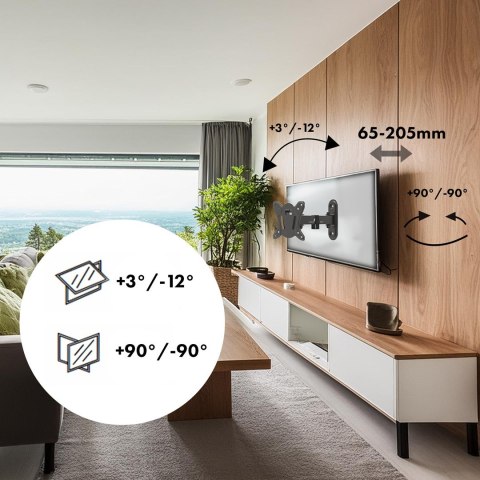 Maclean MACLEAN UCHWYT DO TELEWIZORA LUB MONITORA MAX. VESA 100X100, 13-32", 30KG, CZARNY MC-416