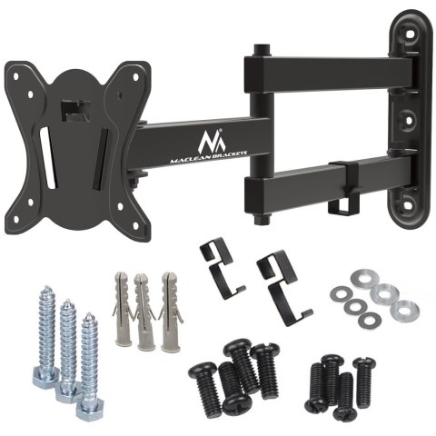 Maclean MACLEAN UCHWYT DO TELEWIZORA LUB MONITORA MAX. VESA 100X100, 13-32", 30KG, CZARNY MC-417 Maclean MACLEAN UCHWYT DO TELEWIZORA LUB MONITORA MAX. VESA 100X100, 13-32", 30KG, CZARNY MC-417