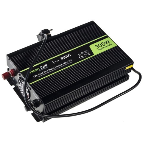 Green Cell GREEN CELL PRZETWORNICA INV07 12V-230V 300W/600W CZYSTA SINUSOIDA