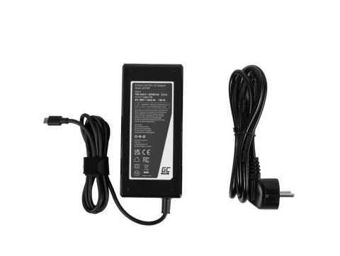 Green Cell GREEN CELL ZASILACZ / ŁADOWARKA USB-C 130W 5V-9V-12V-15V/3A, 20V/6.5A POWER DELIVERY (AD140P)
