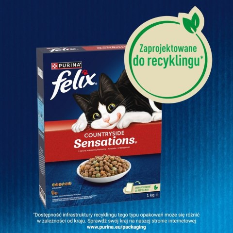PURINA NESTLE Purina FELIX Countryside Sensations Wołowina 1kg PURINA NESTLE Purina FELIX Countryside Sensations Wołowina 1kg
