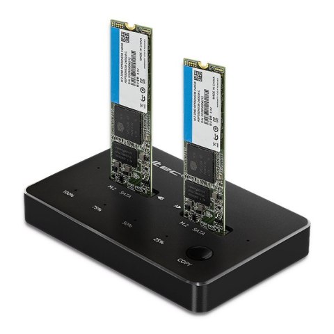 Qoltec QOLTEC STACJA DOKUJĄCA DYSKÓW 2X SSD M.2 SATA | NGFF | USB TYP C Qoltec QOLTEC STACJA DOKUJĄCA DYSKÓW 2X SSD M.2 SATA | NGFF | USB TYP C
