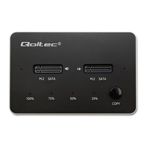 Qoltec QOLTEC STACJA DOKUJĄCA DYSKÓW 2X SSD M.2 SATA | NGFF | USB TYP C Qoltec QOLTEC STACJA DOKUJĄCA DYSKÓW 2X SSD M.2 SATA | NGFF | USB TYP C