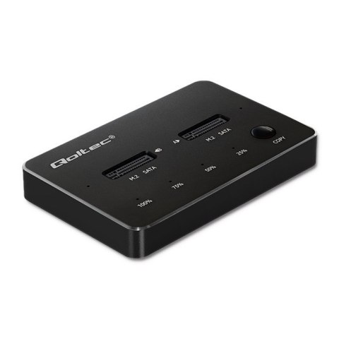 Qoltec QOLTEC STACJA DOKUJĄCA DYSKÓW 2X SSD M.2 SATA | NGFF | USB TYP C Qoltec QOLTEC STACJA DOKUJĄCA DYSKÓW 2X SSD M.2 SATA | NGFF | USB TYP C