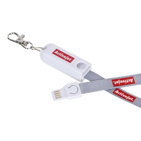 Activejet Activejet, Smycz z przewodem do ładowania 3w1, ładowarka do telefonu Activejet Activejet, Smycz z przewodem do ładowania 3w1, ładowarka do telefonu