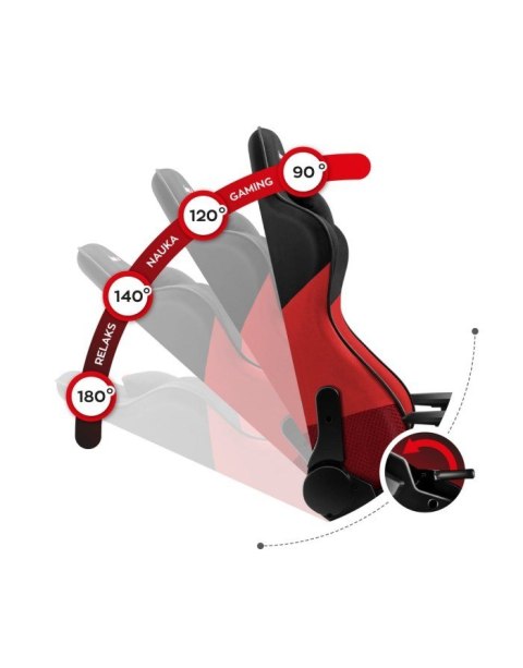 Huzaro Fotel gamingowy Huzaro Force 6.2 Red Mesh