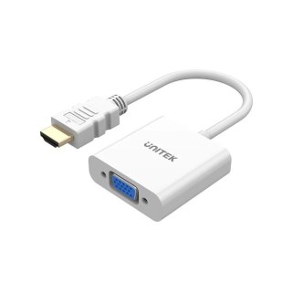 UNITEK UNITEK ADAPTER HDMI - VGA, FULLHD 60HZ, BIAŁY, M/F
