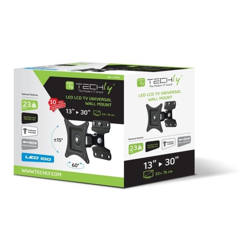 TECHly TECHLY UCHWYT ŚCIENNY TV LED/LCD 13-30 CALI 23KG O TECHly TECHLY UCHWYT ŚCIENNY TV LED/LCD 13-30 CALI 23KG O