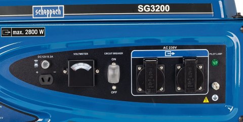 Scheppach Agregat prądotwórczy / generator 2,8 kW, 12/230V Scheppach SG3200 SCH5906220903