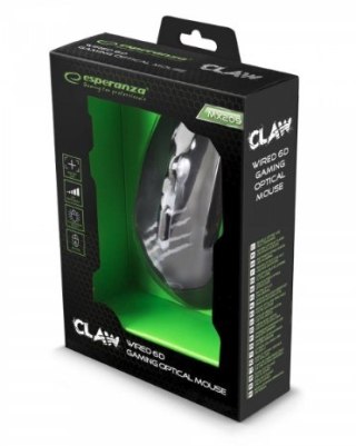 Esperanza Mysz komputerowa Esperanza MX209 Claw EGM209G (optyczna; 2400 DPI; kolor czarny)