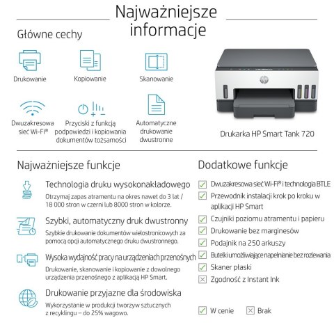 Hewlett-Packard Urządzenie wielofunkcyjne Hp Smart Tank 720