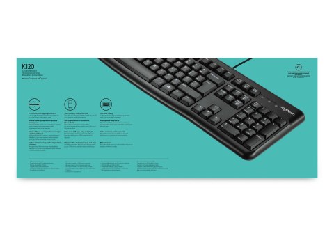 Logitech Klawiatura membranowa Logitech K120 920-002479 (USB 2.0; (US); kolor czarny) Logitech Klawiatura membranowa Logitech K120 920-002479 (USB 2.0; (US); kolor czarny)