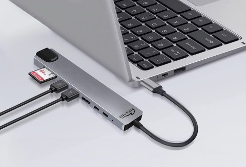 Media tech MEDIA-TECH HUB USB 8 IN 1 GIGA LAN HUB MT5046
