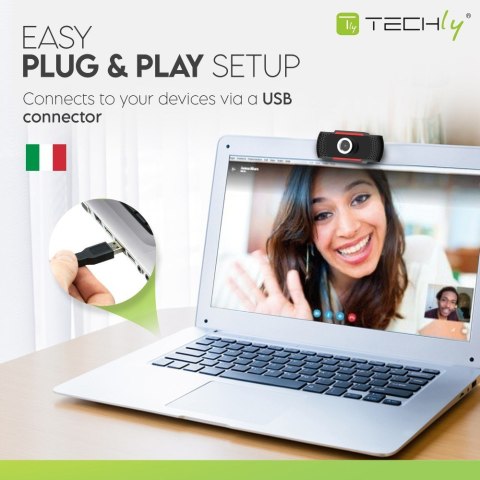 TECHly TECHLY KAMERA USB INTERNETOWA FULLHD 1080P Z MIKRO TECHly TECHLY KAMERA USB INTERNETOWA FULLHD 1080P Z MIKRO