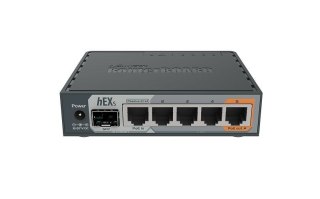 MikroTik Router Mikrotik hEX S (RB760iGS) Total Ethernet  Ports:6; Architecture:MMIPS; CPU core:2