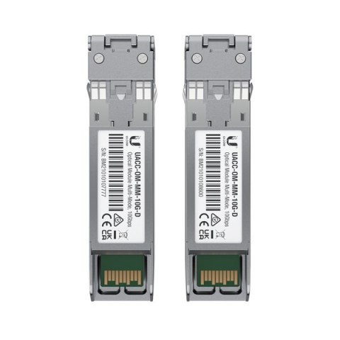 UBIQUITI Wkładka SFP+ Ubiquiti 10 Gbps Multi-Mode Optical Module 2-pack UBIQUITI Wkładka SFP+ Ubiquiti 10 Gbps Multi-Mode Optical Module 2-pack