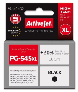 Activejet Activejet AC-545NX Tusz (zamiennik Canon PG-545XL; Supreme; 16,5ml; Black)