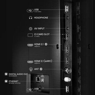 HISENSE Telewizor Hisense 65E7NQ QLED 65" 4K Ultra HD VIDAA Dolby Atmos DVB-T2 Czarny