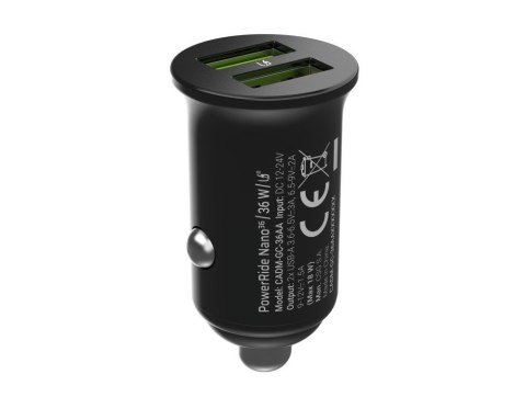 Green Cell GREEN CELL ŁADOWARKA SAMOCHODOWA GC POWERRIDE NANO36 36W 6A 2X USB-A