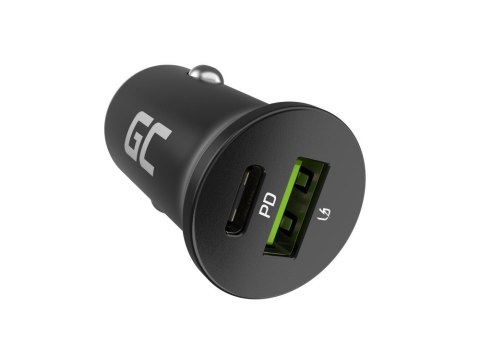 Green Cell GREEN CELL ŁADOWARKA SAMOCHODOWA GC POWERRIDE NANO38 38W 6A 1X USB-C 1X USB-A