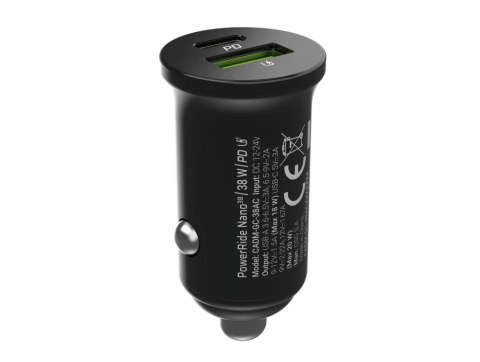 Green Cell GREEN CELL ŁADOWARKA SAMOCHODOWA GC POWERRIDE NANO38 38W 6A 1X USB-C 1X USB-A