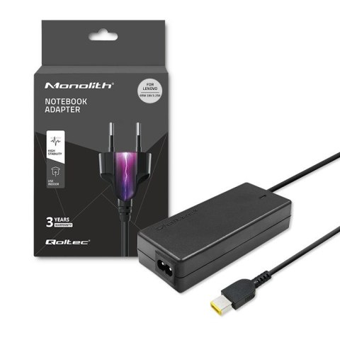 Qoltec Zasilacz Qoltec 50053.65W.LEN do notebooka Lenovo (20 V; 3,25 A; 65W; Slim Tip )