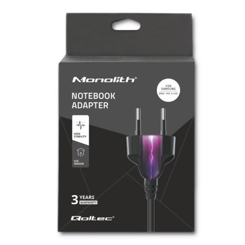 Qoltec Zasilacz Qoltec 50089.90W do notebooka Samsung (19 V; 4,74 A; 90W; 5.5 mm x 3.5 mm)