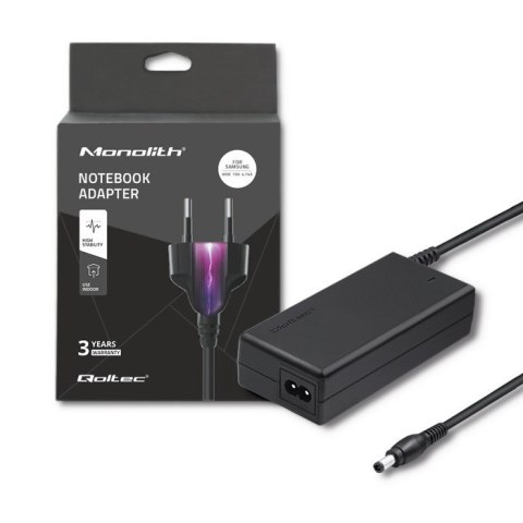 Qoltec Zasilacz Qoltec 50089.90W do notebooka Samsung (19 V; 4,74 A; 90W; 5.5 mm x 3.5 mm)
