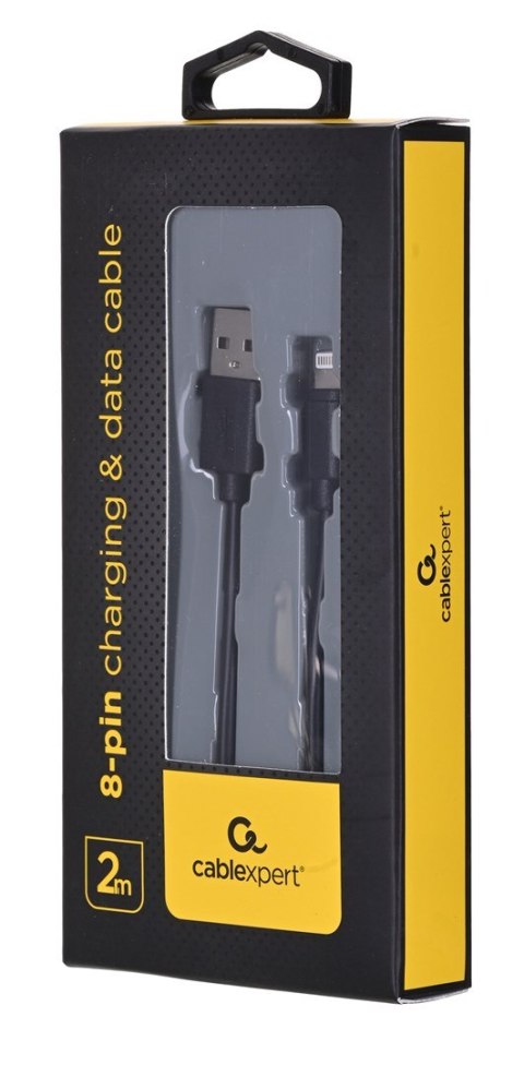 GEMBIRD Kabel GEMBIRD CC-USB2-AMLM-2M (USB 2.0 M - Lightning M; 2m; kolor czarny)