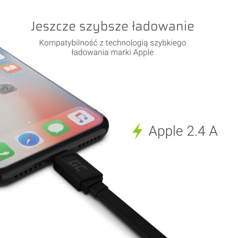 Green Cell GREEN CELL KABEL USB-LIGHTNING 25CM QUICK CHARGE Green Cell GREEN CELL KABEL USB-LIGHTNING 25CM QUICK CHARGE