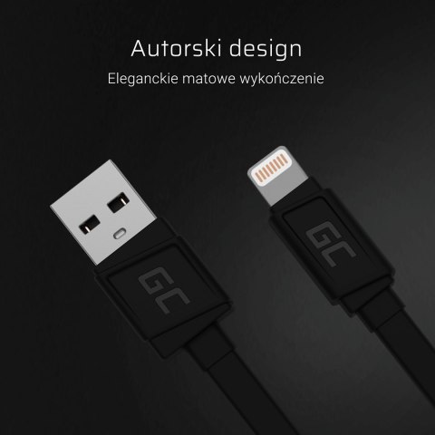 Green Cell GREEN CELL KABEL USB-LIGHTNING 25CM QUICK CHARGE Green Cell GREEN CELL KABEL USB-LIGHTNING 25CM QUICK CHARGE