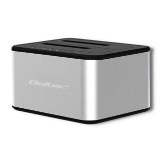 Qoltec QOLTEC STACJA DOKUJĄCA DYSKÓW 2XHDD/SSD 2.5"/3.5" SATA | USB 3.0 | KLONOWANIE