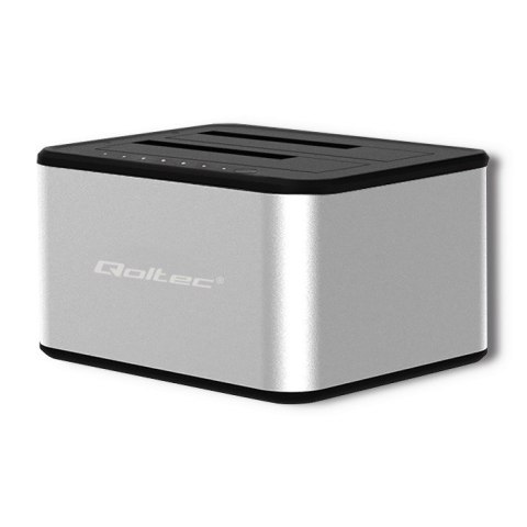 Qoltec QOLTEC STACJA DOKUJĄCA DYSKÓW 2XHDD/SSD 2.5"/3.5" SATA | USB 3.0 | KLONOWANIE