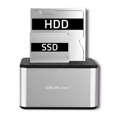 Qoltec QOLTEC STACJA DOKUJĄCA DYSKÓW 2XHDD/SSD 2.5"/3.5" SATA | USB 3.0 | KLONOWANIE