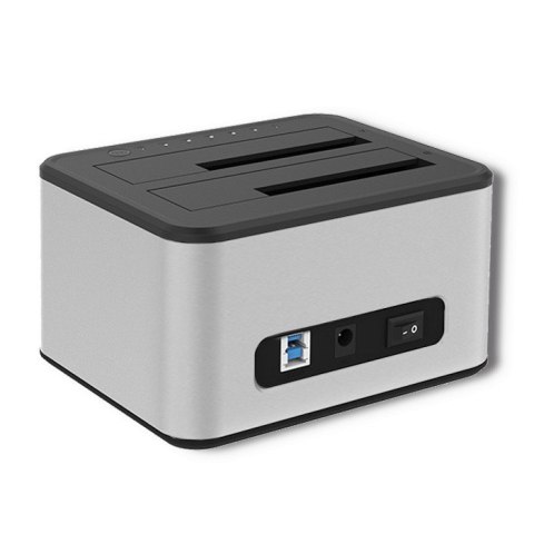 Qoltec QOLTEC STACJA DOKUJĄCA DYSKÓW 2XHDD/SSD 2.5"/3.5" SATA | USB 3.0 | KLONOWANIE