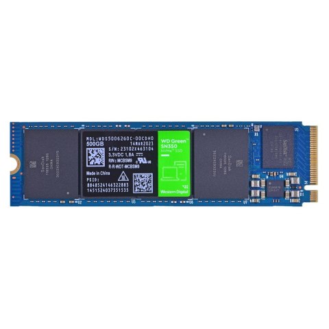 WD Dysk SSD WD Green SN350 WDS500G2G0C (500GB ; M.2 ; PCIe NVMe 3.0 x4)