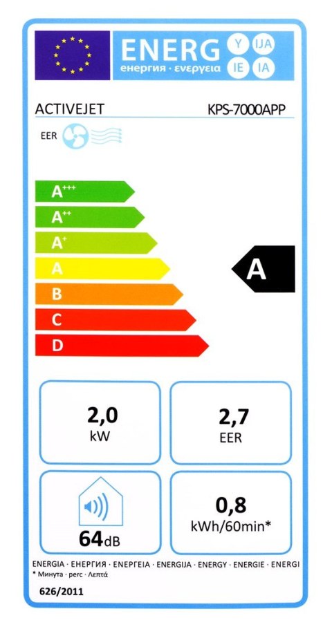 Activejet Klimatyzator przenośny Activejet KPS-7000APP