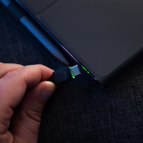 Green Cell GREEN CELL KABEL KABGC06 GC RAY USB - USB-C 120CM, ZIELONY LED, SZYBKIE ŁADOWANIE ULTRA CHARGE, QC 3.0