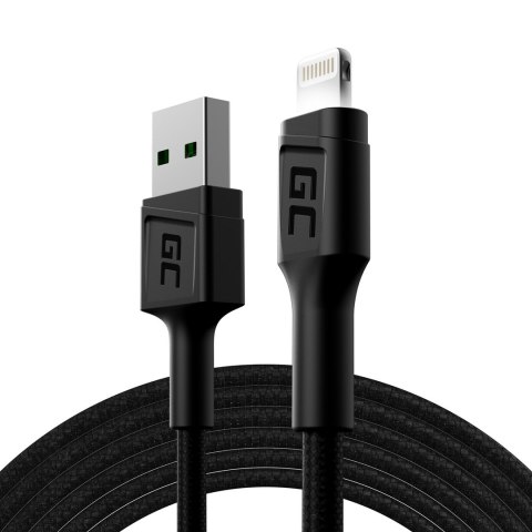 Green Cell GREEN CELL KABEL KABGC12 GC RAY USB - LIGHTNING 200CM, BIAŁY LED, SZYBKIE ŁADOWANIE