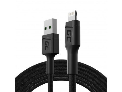 Green Cell GREEN CELL KABEL KABGC18 GC POWERSTREAM USB-A - LIGHTNING 200CM, SZYBKIE ŁADOWANIE