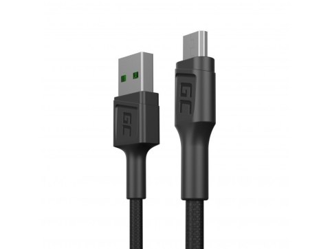 Green Cell GREEN CELL KABEL KABGC23 GC POWERSTREAM USB-A - MICRO USB 30CM, SZYBKIE ŁADOWANIE ULTRA CHARGE, QC 3.0